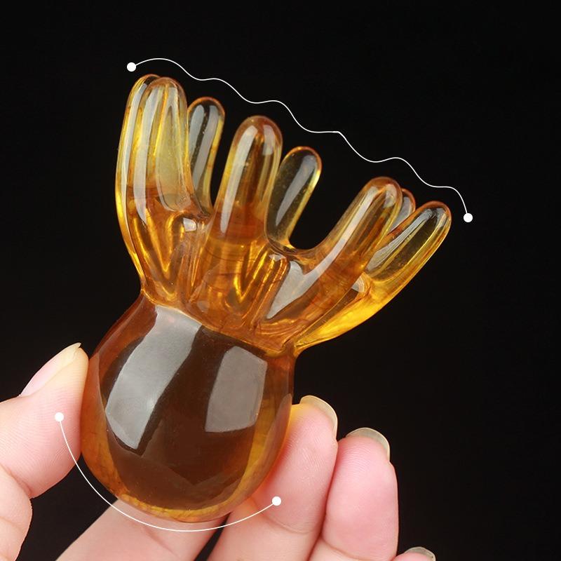 Resin Octopus Massage Comb Head Neck Meridian Scraping Scalp Massage Brush SPA Gua Sha Massage Comb Fatigue Relief Massager