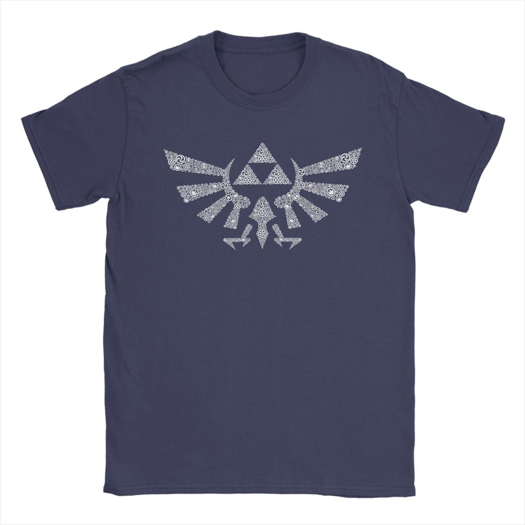 Zeldas Hyrule Crest EleUnisextal Triforce Logo T-Shirts Unisex 100% Baumwolle Vintage T-Shirts Tees Kurzarm Kleidung Geburtstagsgeschenk