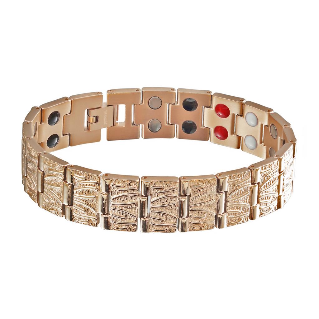 Stainless Steel Bracelet, Fashionable Double-row Magnet Energy Bracelet, Titanium Steel Men's Bracelet, Bracelet.