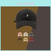 Streetwear Embroidered Seven Digit Cotton Baseball Cap With Wide Brim For Casual Summer Wear