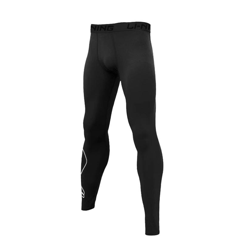 

Li-Ning High Elastic Breathable Quick-Dry Sports Long Pants Men Bottoms Black AULU097