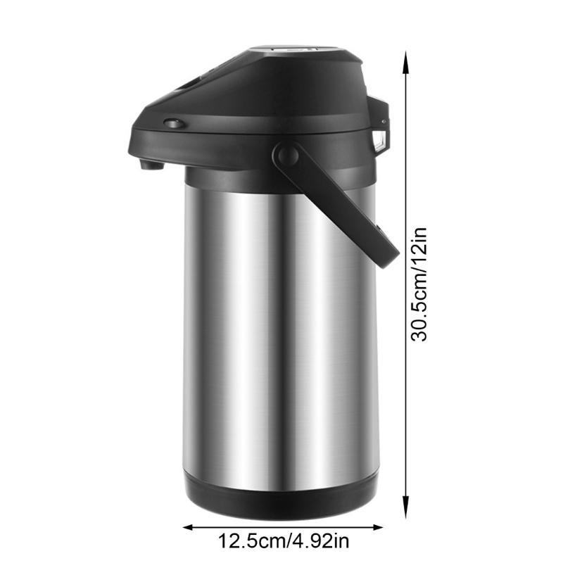 1600ml Luftdruck-Vakuum-Isolierflasche Thermoskanne mit einfachem Druckspender für Familie Outdoor