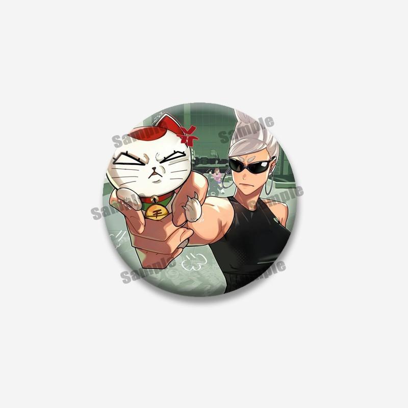 Ken Takakura Seiko Ayase Momo Ayase Soft Button Pins Cute Cartoon Character Badge Handmade Round Brooch for Backpack Accessories