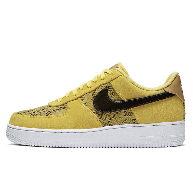 New Nike Air Force 1 Low Yellow Snakeskin BQ4424-700