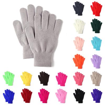 Warme einfarbige Handschuhe, Kältebeständige Strickhandschuhe, Unisex-Fahrradhandschuhe