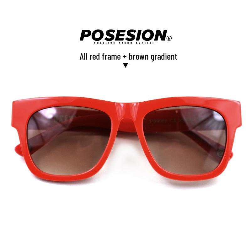 Retro Korean Style Cat Eye Sunglasses for Women - Small Pepper Design with Large Frame and Polarized Lenses