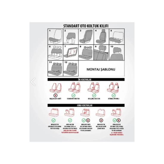 Gofya Car Seat Cover - Front Rear Full Set - Universal Gofya-