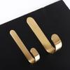J Shaped Key Holder Gold Coat Hook Punch-free Furniture Hardware  for Kitchen Bathroom