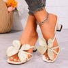 2025 Hot Sale Ladies Shoes Flip Flops Women's Slippers Casual Daily Slippers Women Square Toe Floral Flat with Women's Sandals