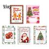 Christmas Gift Card Holders Spiral Bound Book, Vibrant Festive Design Keepsake Booklet, Winter Celebration Cards Compact Decorative Present Holder for