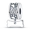 S925 Silver Butterfly Kitten Dog Claw Colorful Zircon Interval Charms Beads Fit Pan Bracelets DIY Jewelry
