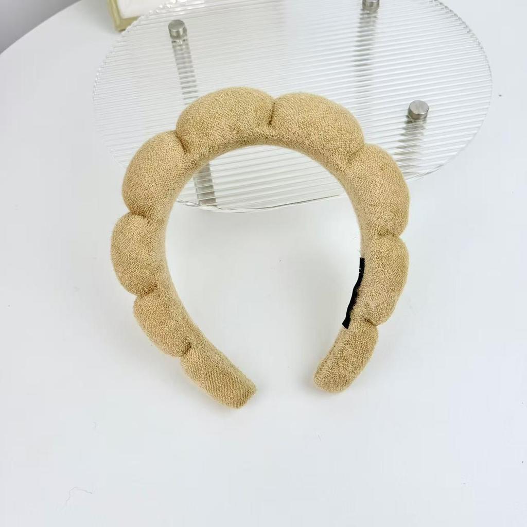 Women's Cute Blue Cloud Headband - Wide, High Skull Top for Face Washing