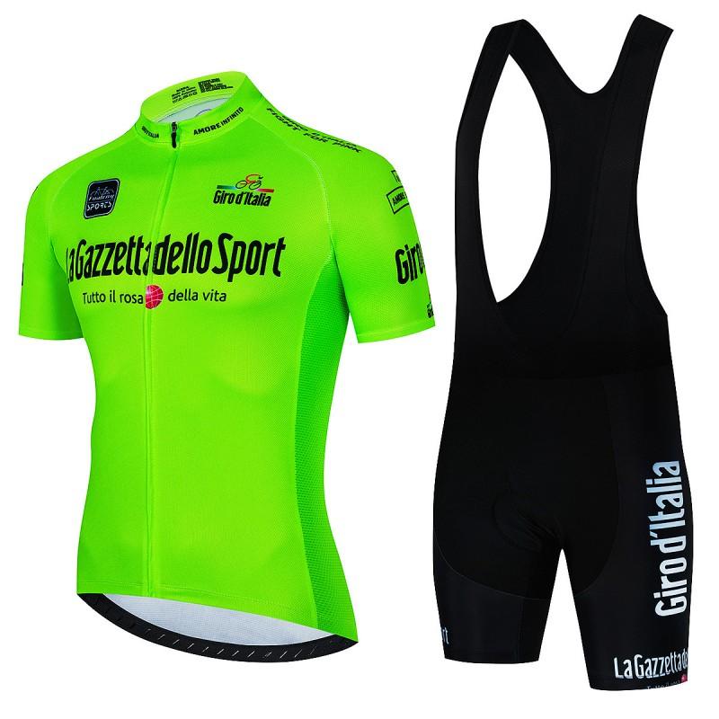 Mens Cycling Jersey Bib Shorts Set Breathable Quick-Dry Performance Wear Road Bike Riding