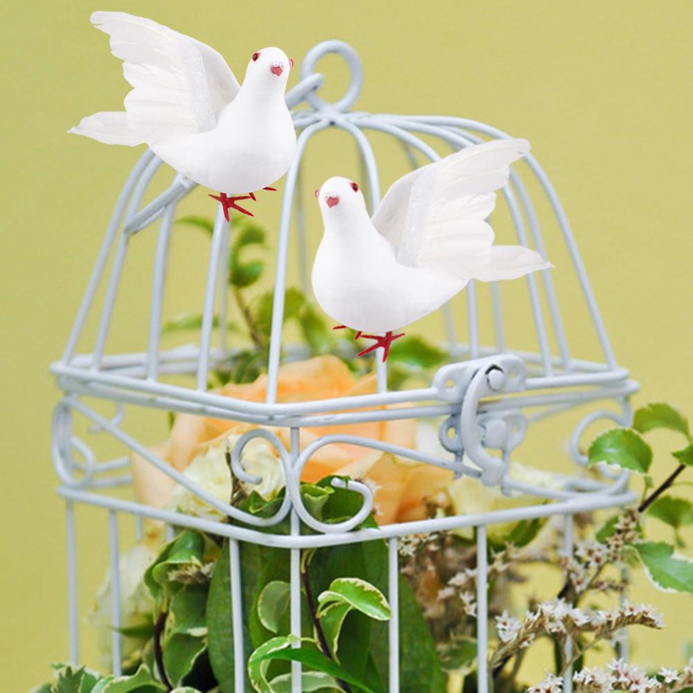 Artificial White Dove Fake Dove Ornament Home Decor Christmas Supplies Party Decorations