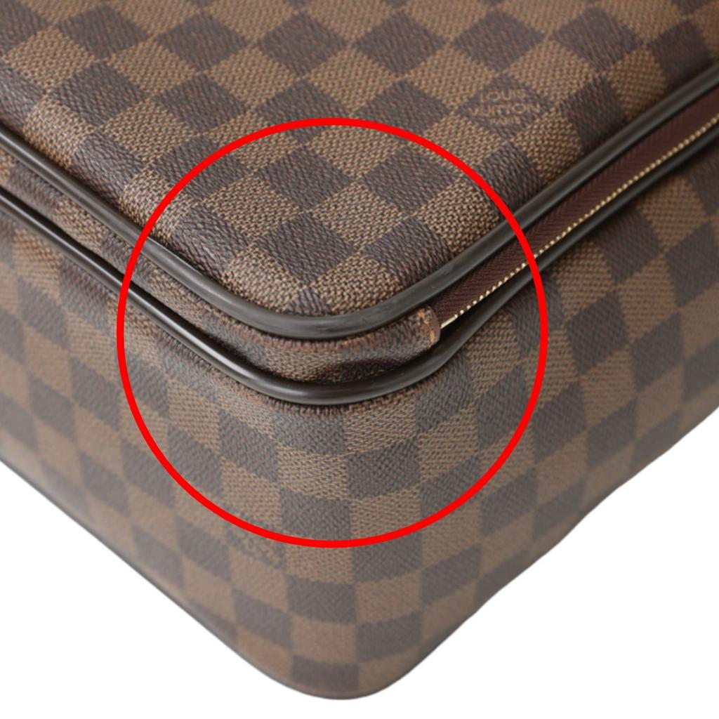 Louis Vuitton Damier Ikar Handbag Damier Canvas Brown Unisex N23252 Used