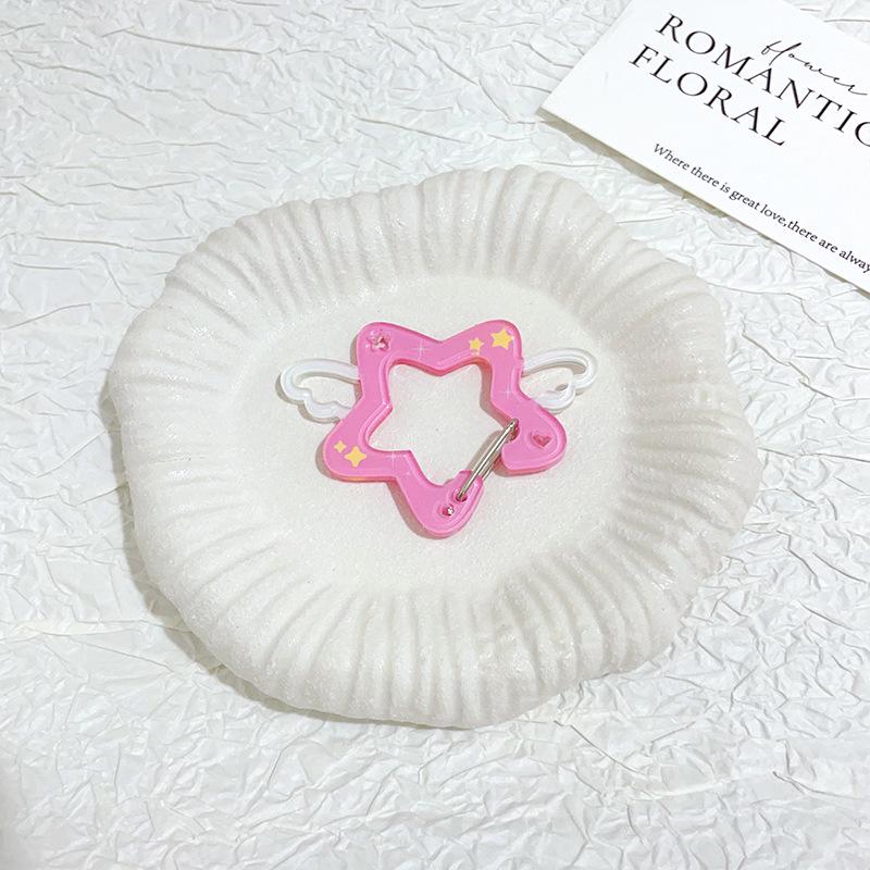 Kawaii Acrylic Irregular-Shaped Multi-Functional Carabiner Keychain – Japanese Cartoon Style Climbing Buckle