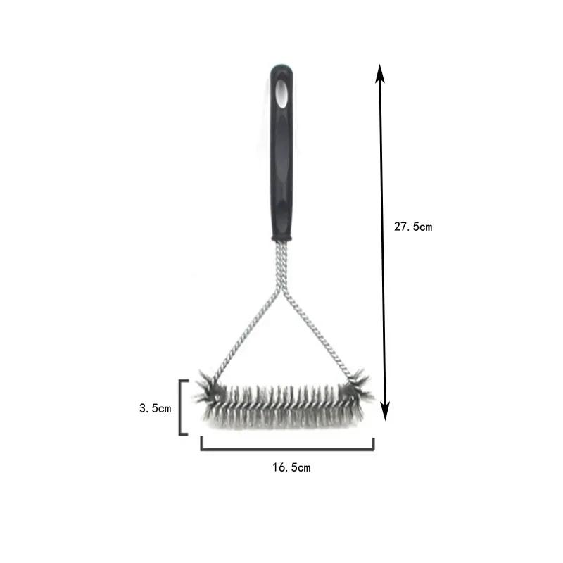 

Triangular Wire Grill Brush Stainless Steel Nonstick Heat Resistant Grill Cleaning Tool Efficient and Safe Kitchen Accessory