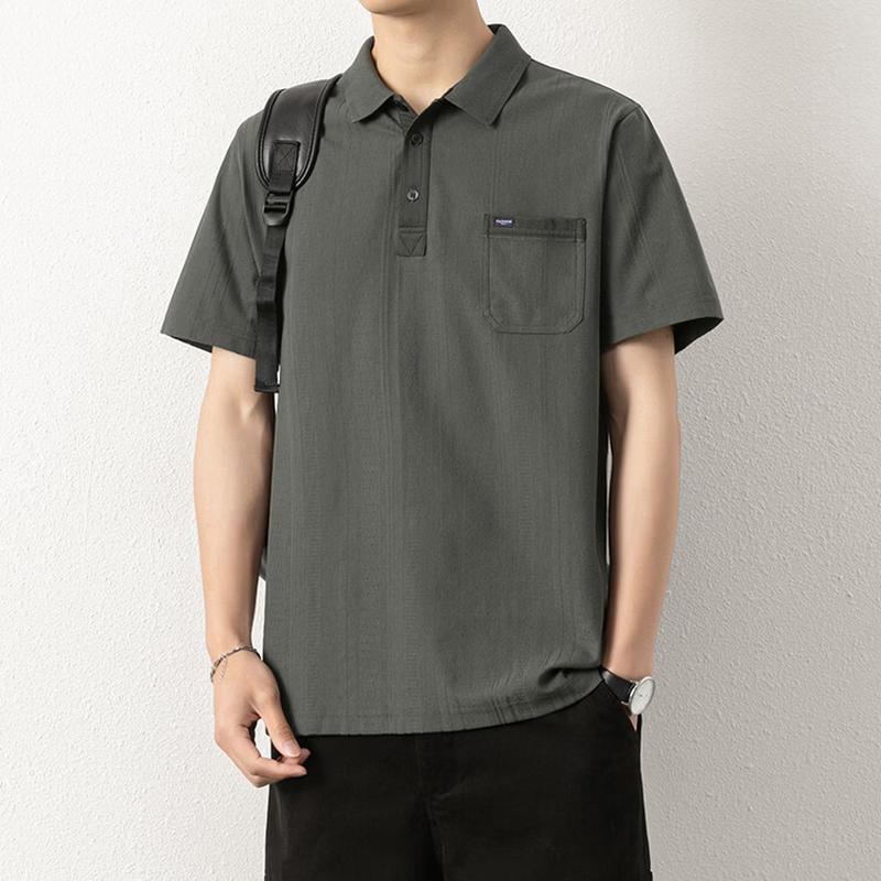 

ROMON Men s Summer Business Casual Polo Shirt 56