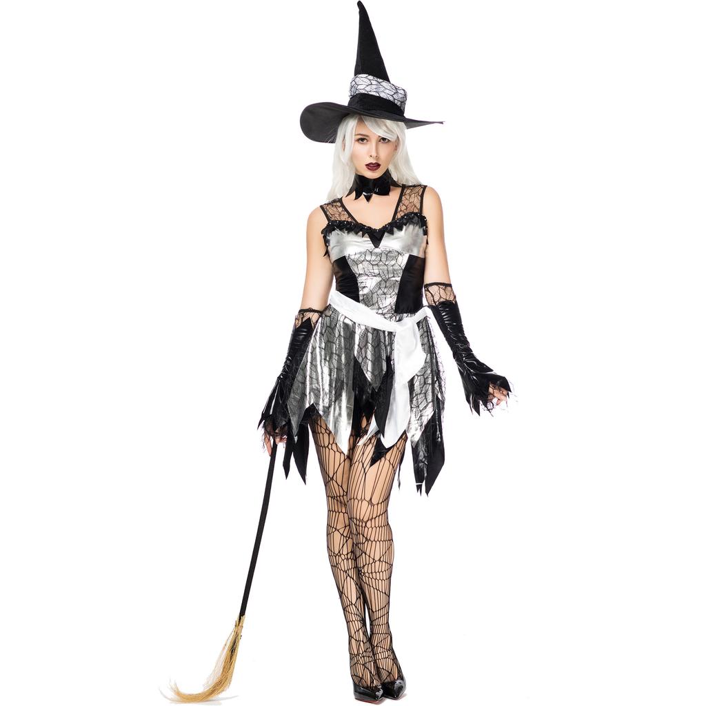 European and American Ladies Sexy Halloween Women's Vampire Demon Cape Witch Costume Cosplay Uniform Set
