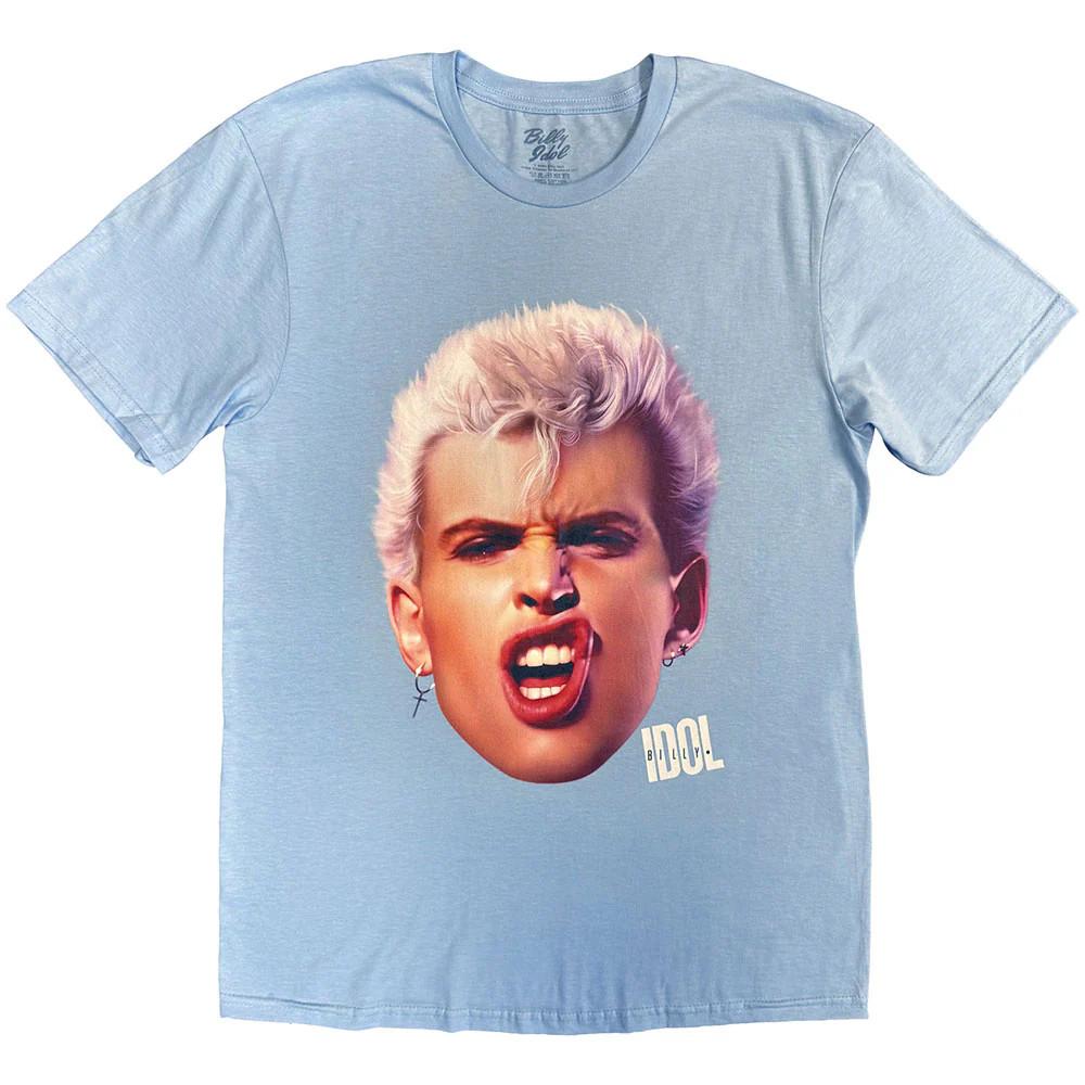 Billy Idol T-Shirt: Lip Curl (Blue) OFFICIAL NEW XXXXL