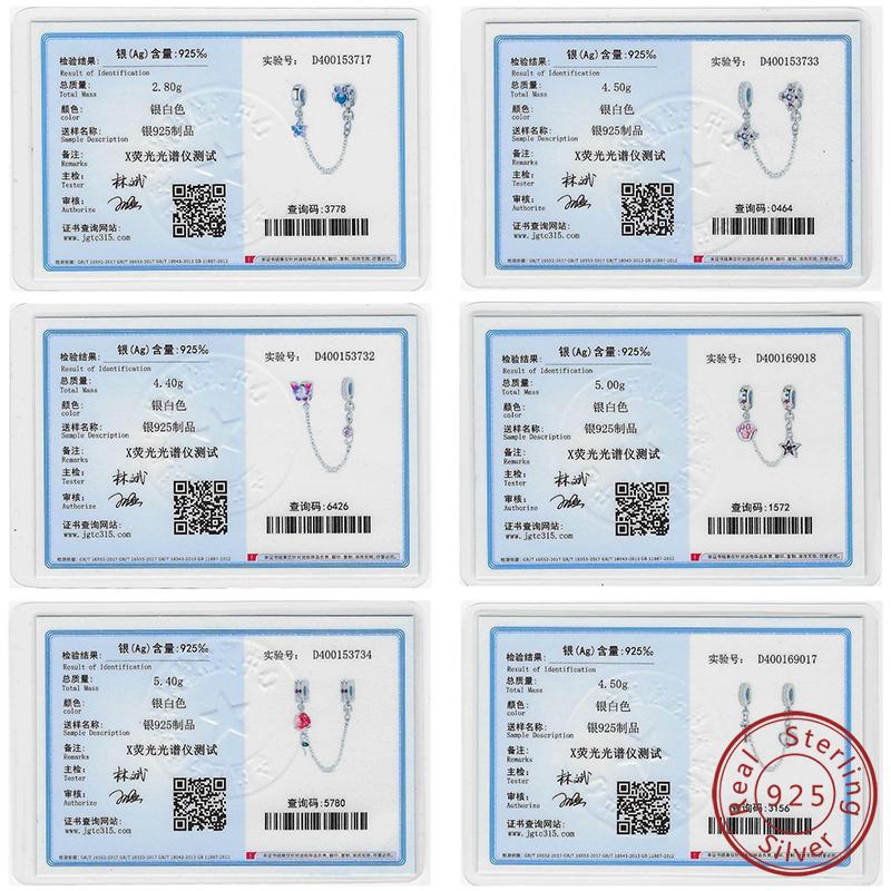 925 Silver Heart Shaped Keylock Cross Pattern Fantasy Cat Claw Safety Chains Fit Qikaola Original Bracelets DIY Jewelry