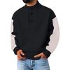 Men's  Three-Piece Buckle  Pullover  Color Clashing  Leisure  Thickened  Keep Warm  Long Sleeves  Knitting  Sweater