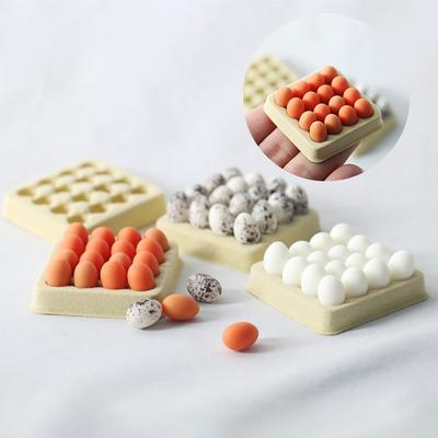 Kompaktné DIY Miniatúry Domčeka pre bábiky Kreatívne Zábavné 1:Príslušenstvo 12 podnosov na vajíčka