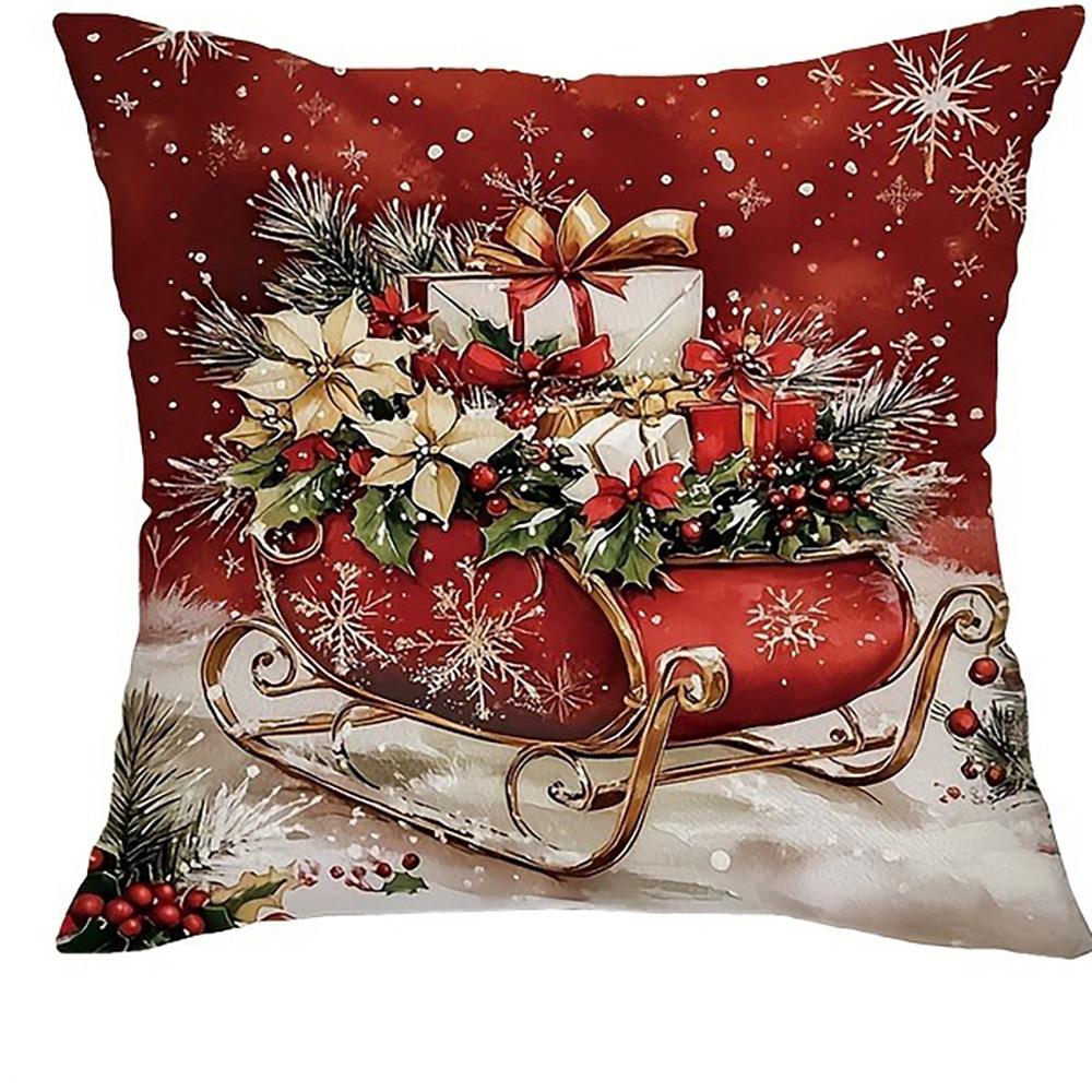 1pcs Christmas-themed Pillow Covers Set ,Suitable for Christmas home decoration pillowcase, without pillow core.
