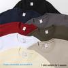 Unisex Heavyweight Pure Cotton Solid Color Short Sleeve Round Neck T-shirt