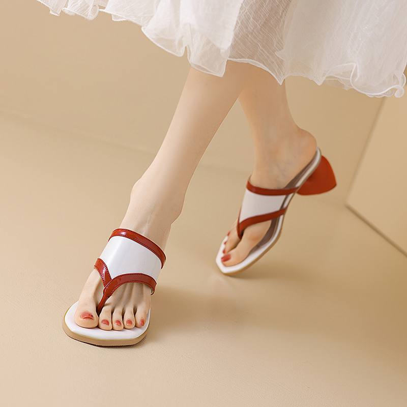 Krazing Pot Mules en maille à Air, tongs à bout ouvert, Style étrange, chaussures d'été à talons hauts, taille 43, sandales de luxe pour femmes