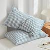 Set of 2 Pure Cotton Yarn-Dyed Pillowcases, 48x74 Cm, Single-Person, Washed Cotton Pillow Covers.