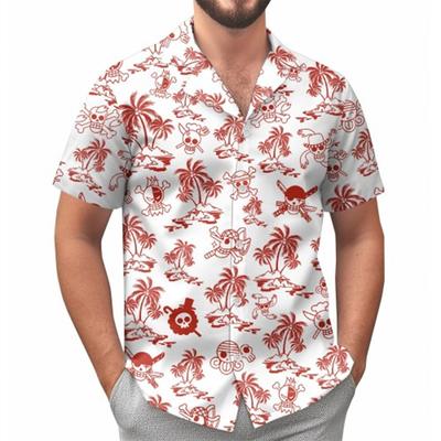 Men's 3D Printed Casual Hawaiian Beach Short Sleeved Shirt