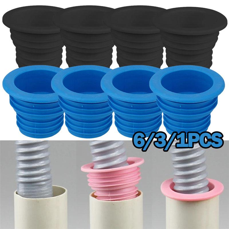 6/3/1PC Sewer Pipeline Deodorant Silicone Ring Washer Tank Sewer Pool Floor Drain Ring Sealing Seal Plug Pest Control Dropshipping