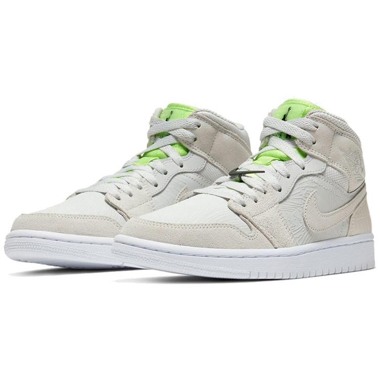 New Jordan 1 Mid Vast Grey Ghost Green Women's CV3018-001