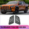 For Mitsubishi Triton L200  2024 Styling Carbon Fiber Dashboard Upper Air Condition Outlet Cover Trim Interior Accessories