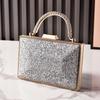 Advanced Gold Sequin Dinner Bag, Fashionable Diamond Studded Hand-held Party Dress Bag