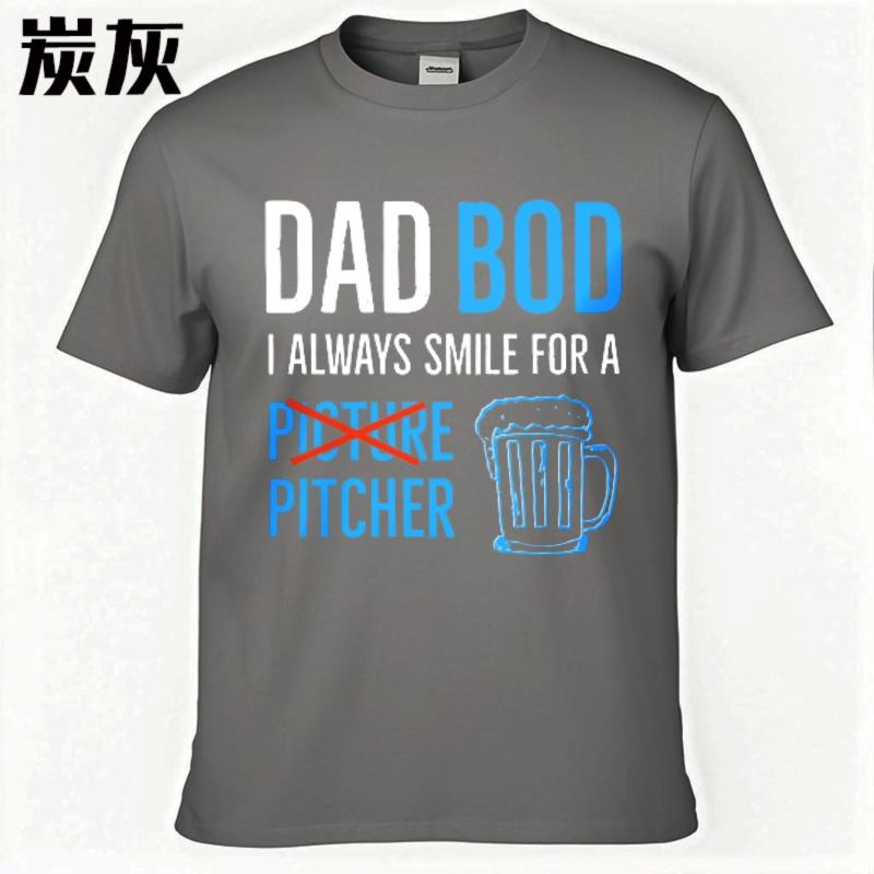 Unisex Tshirt Soft summer t shirt Black New Tee Dad Bod I Always Smile For A Pitcher Comfort For man Tee shirt Breathable Tee
