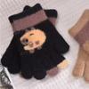 Cartoon Nail Gloves, Children's Warm and Antifreeze Full Finger Cots, Baby Thick Five Finger Girl Finger Cots
