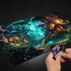 Mat do gry Leśny Elf Grzybów Podkładka pod mysz Fantasy 24x14 MTG TCG Biurowy Dywanik na biurko do pracy Gry PC Laptop Dywanik Podkładka pod mysz