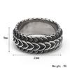 European-American Retro Dragon Scale Titanium Steel Ring for Men