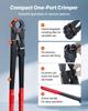 Pipe Crimping Tool Kit, PEX & Aluminum-Plastic Tube Crimper with TH12 TH16 TH20 TH26 TH32 Jaws & Bendable Handle, Compact Single-Port Crimper with