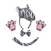 Set Accesorii Costum Zebră 1/3/4 Bucăți Set Kit Accesorii Bandă de Păr cu Urechi de Zebră, Papion, Coadă, Mănuși pentru Costume de Zebră pentru Copii
