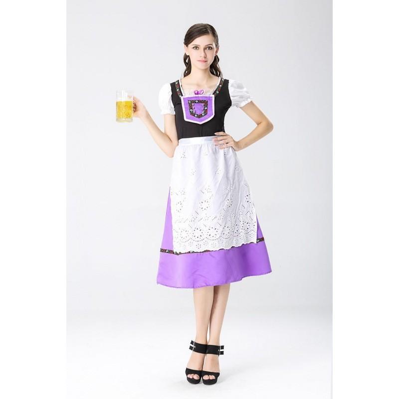 Women's Bavarian Oktoberfest Outfit Gorgeous Maid Costume With Elegant Polyester Fabric