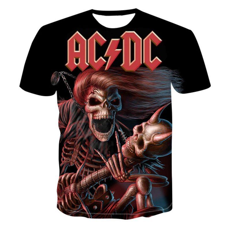 

3D Skull Crew Neck Short Sleeve T-shirt T-Shirt 3D Skull Crew Neck RS1117 S