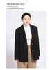 Elegant Customized Plus Size Women's Blazer - Loose Slimming Black Design for Spring/Autumn 2025