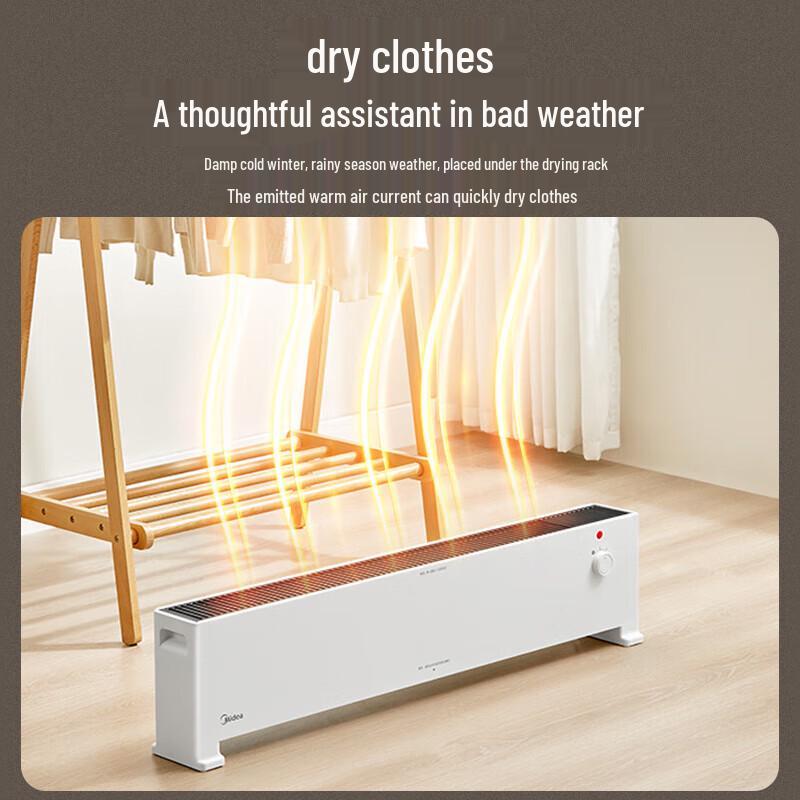 Midea NDV-F1 Graphene Skirting Board Electric Heater CN plug (adapter included)
