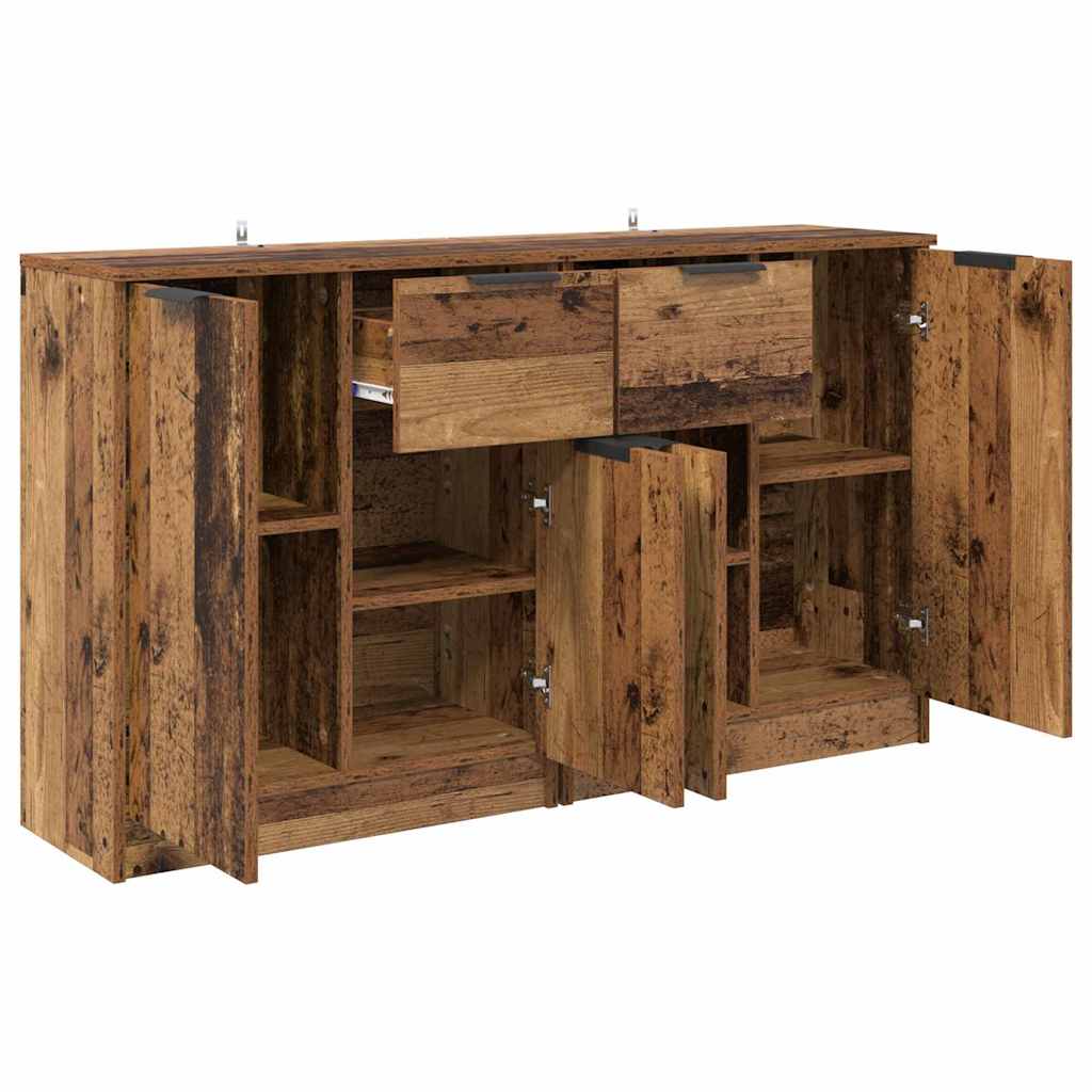 Sideboards 2 pcs. Reclaimed Wood 60 x 30 x 70 cm Engineered Wood