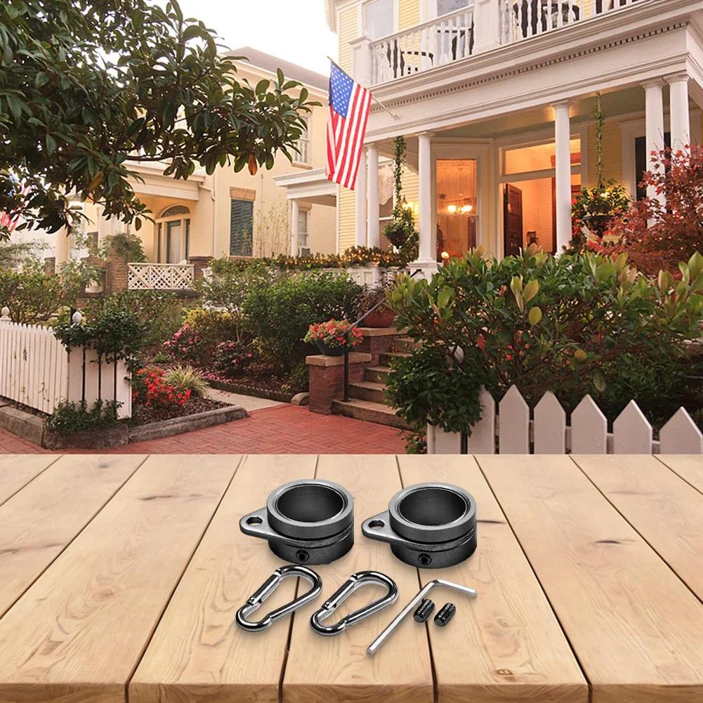 Aluminum Alloy Flag Pole Rings (Set of 2) Compatible with For 0 75 Inch Poles Featuring Advanced Rotating Design