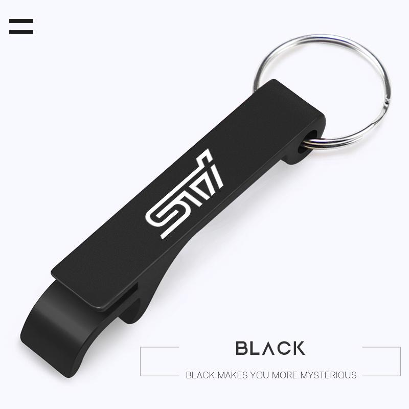 1Pcs Portable Beer Bottle Opener Car Logo Keychain Ring For Subaru STI Forester Impreza Legacy Outback XV BRZ WRX Tribeca et4