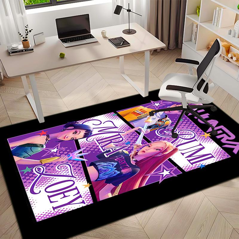 1PC KPop Demon Hunters Rug - Home Decoration Carpet For Living Room Bedroom Flooring Computer Chair Area Rug